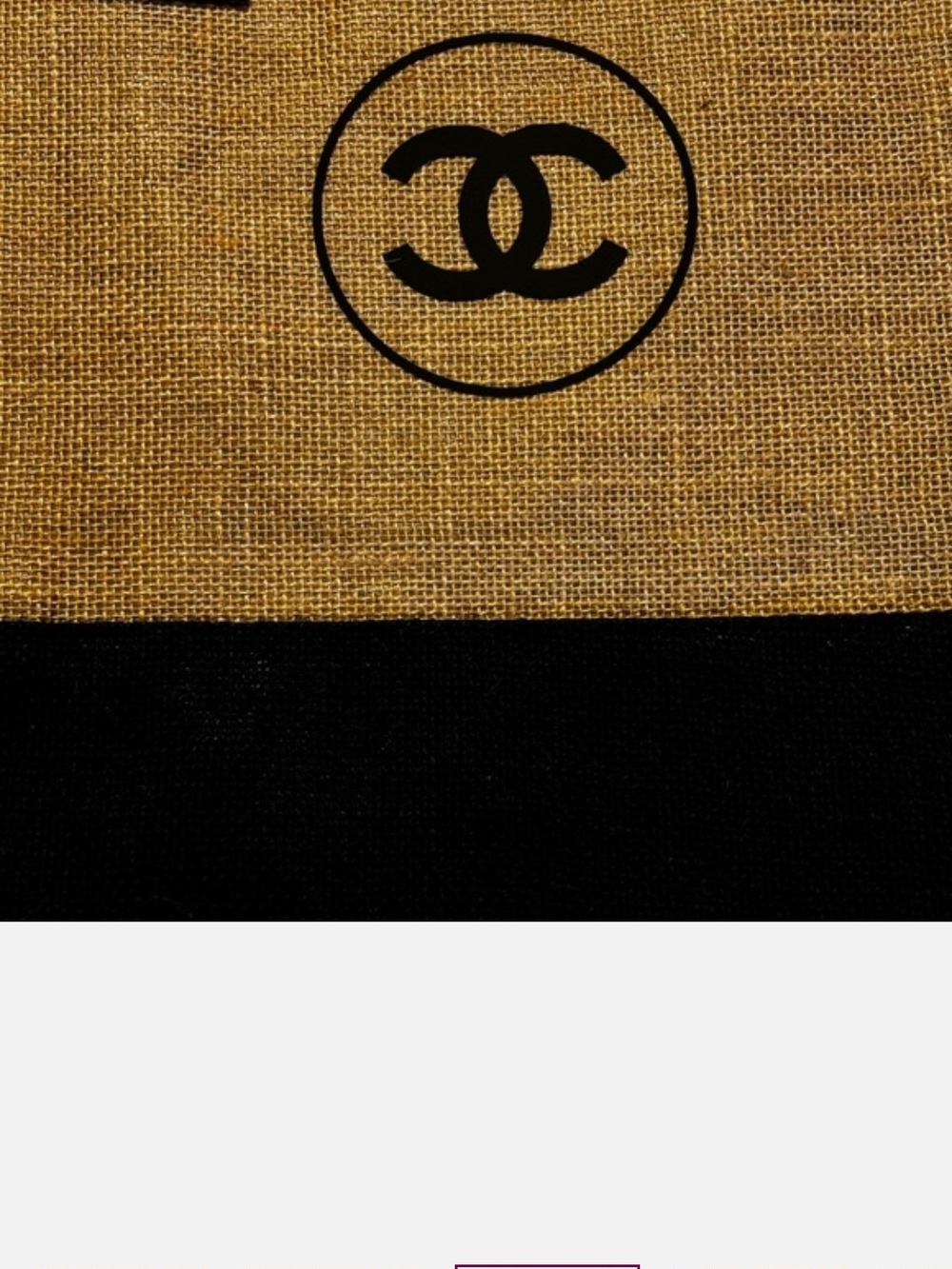 VIP Precision Beauté VIP Gift Jute Natural Burlap Black Tote Bag - Picture 7 of 7
